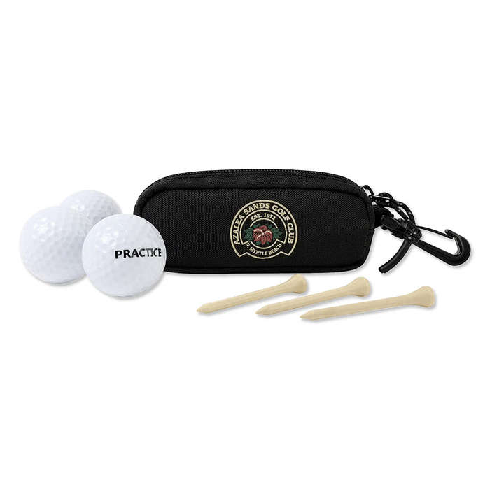 Golf Links Recycled Ball & Tee Caddy Kit - Black