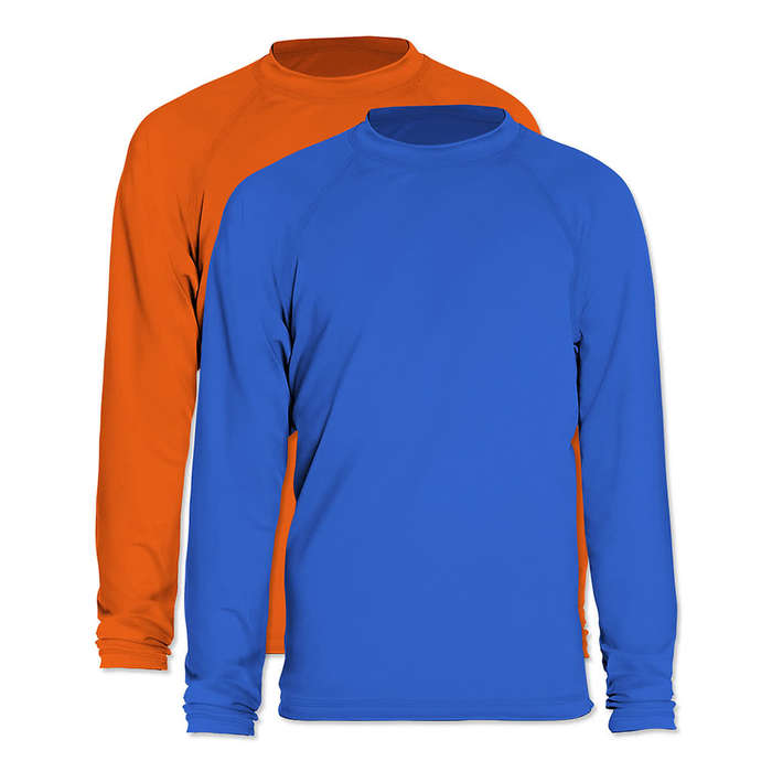 Wet Effect Youth Long Sleeve Rash Guard Shirt - Purple