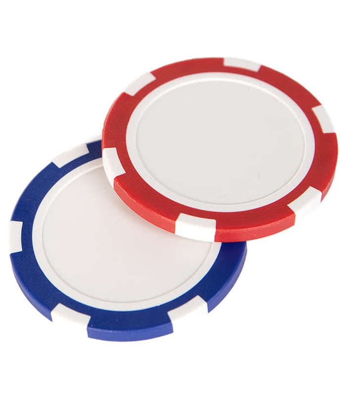 Full Color Six Stripe Poker Chip - Red 4 Full Color Six Stripe Poker Chip - Red