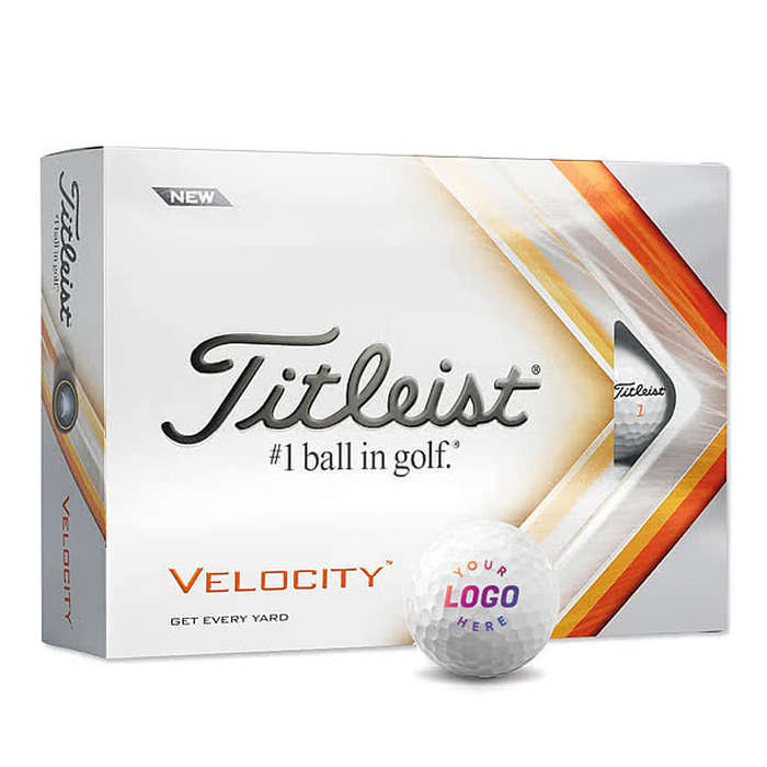 Full Color Titleist Velocity Golf Balls (Box of 12) - White