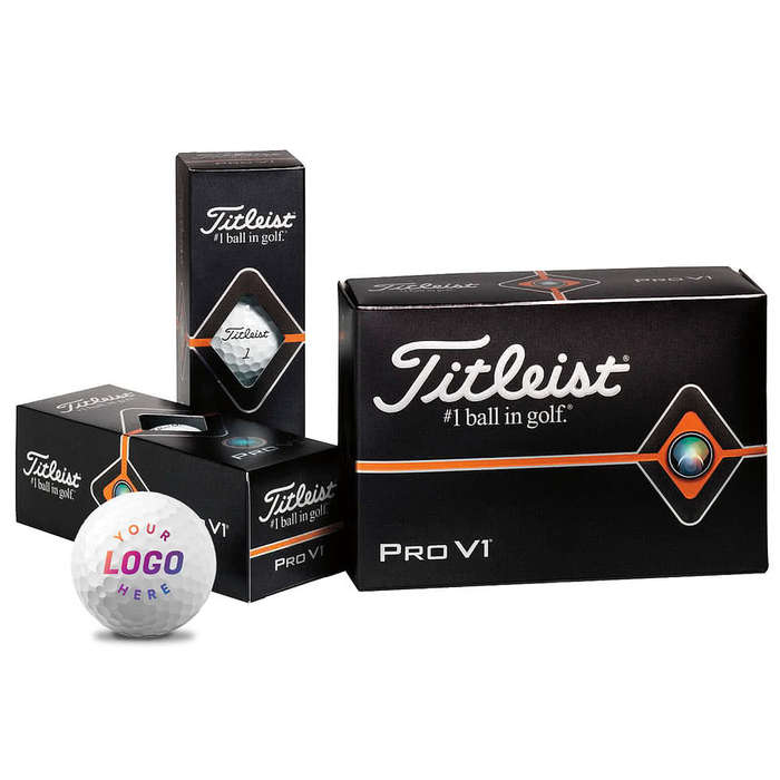 Full Color Titleist Pro V1 Golf Balls (Box of 6) - White