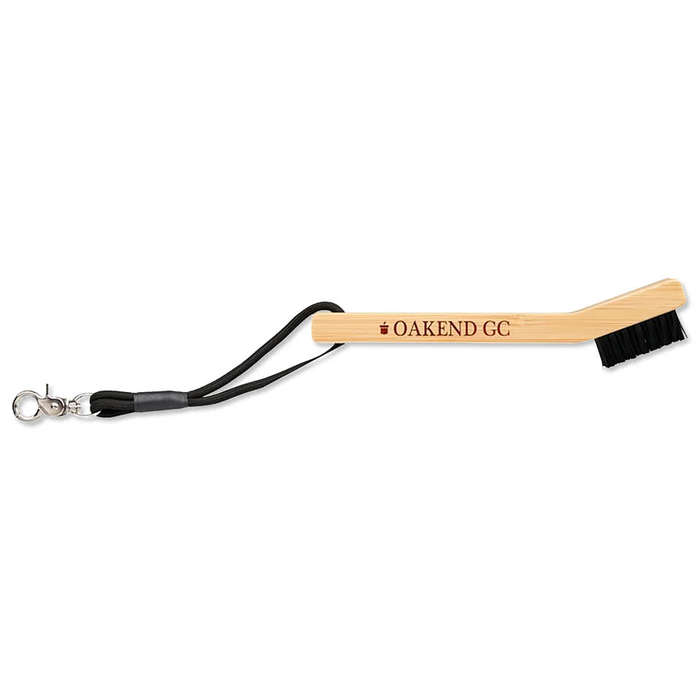 Laser Engraved FSC Bamboo Golf Brush - Natural