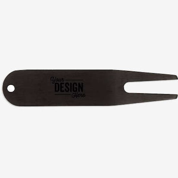 Laser Engraved Classic Metal Divot Tool - Black