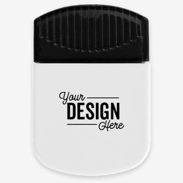 Jumbo Magnetic Memo Clip with Grip - White / Black