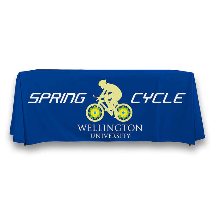 Full Color 6' Throw Tablecloth - Red
