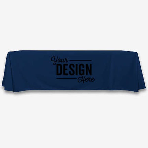 Full Color 8' LazerLine Throw Tablecloth - Navy