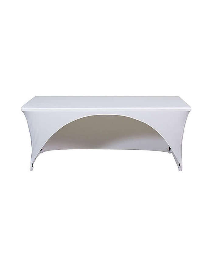 Full Color 6' Ultrafit Curve Open-Back Stretch Tablecloth - Athletic Gold
