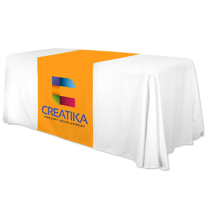 Full Color 28" LazerLine Table Runner - Navy