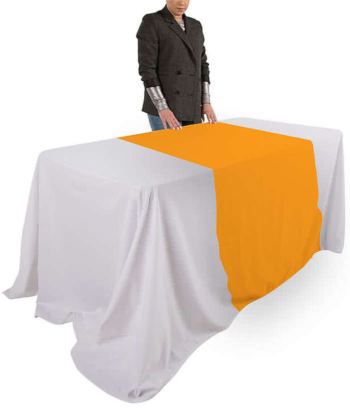Full Color 28" LazerLine Table Runner - Navy