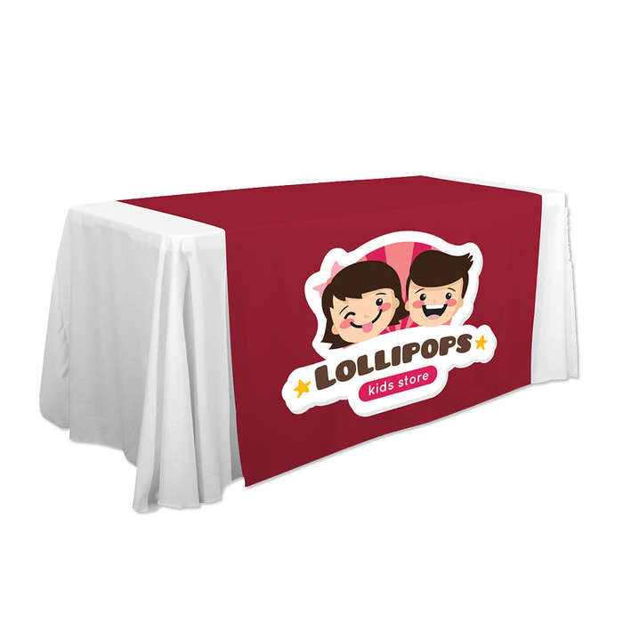 Full Color 57" LazerLine Table Runner - Cherry