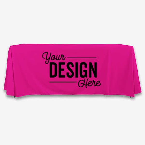 Full Color 6' Poplin Throw Tablecloth - Hot Pink