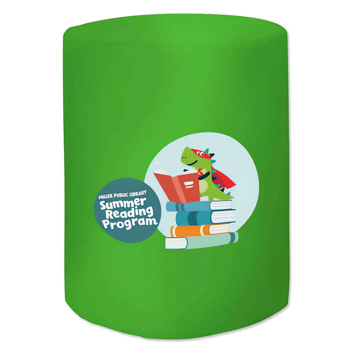 Full Color 2.6' Bar-Height Fitted Round Throw Tablecloth - Emerald