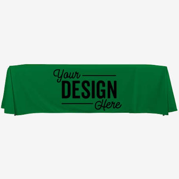 Full Color 8' Eco-Wise 4-Sided Throw Tablecloth - Kelly Green