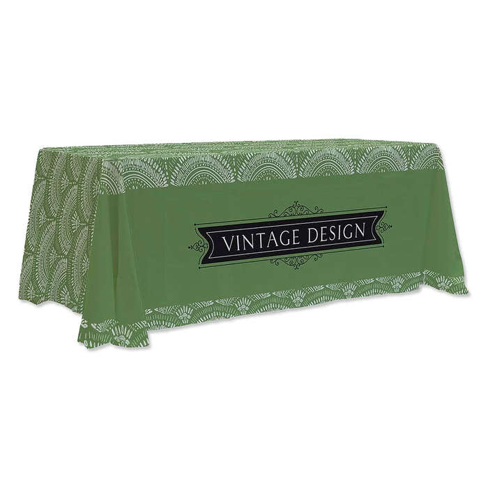 Full Color 6' Eco-Wise 4-Sided Throw Tablecloth - Athletic Gold