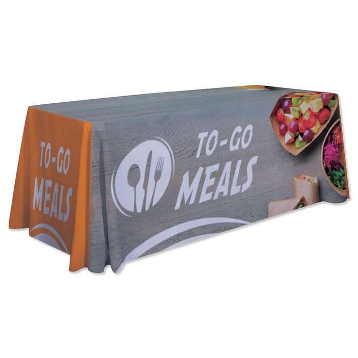 Full Color 6' Premium Throw Tablecloth - Columbia Blue