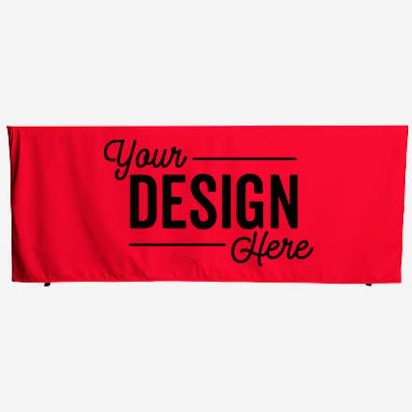 Full Color 6' Fitted Tablecloth - Red