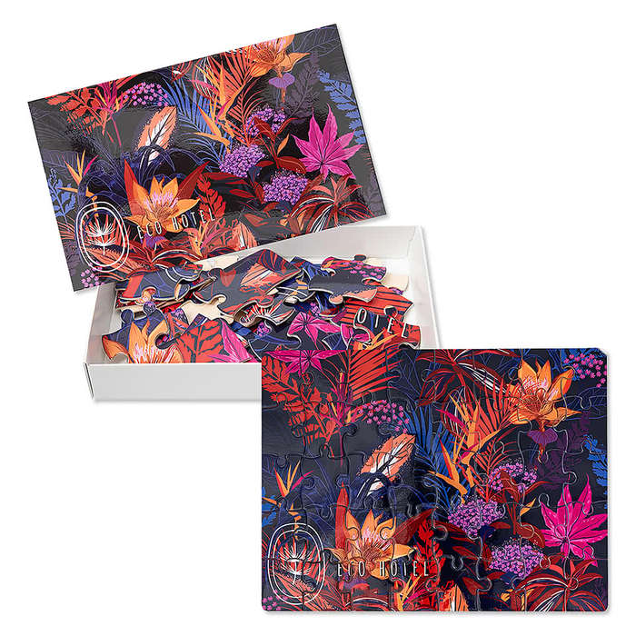 Full Color 40 Piece Jigsaw Puzzle - Athletic Gold