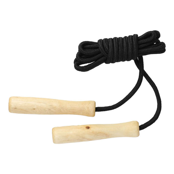 Jump Rope with Wood Handles - Black