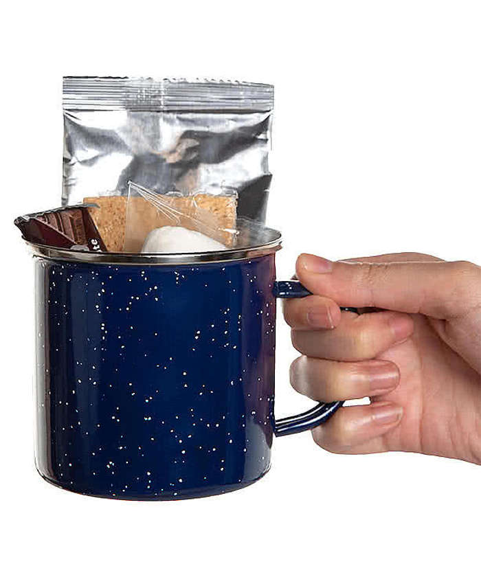 16 oz. Speckled Camping Mug with Hot Cocoa & Smores - Royal Blue 3 16 oz. Speckled Camping Mug with Hot Cocoa & Smores - Royal Blue