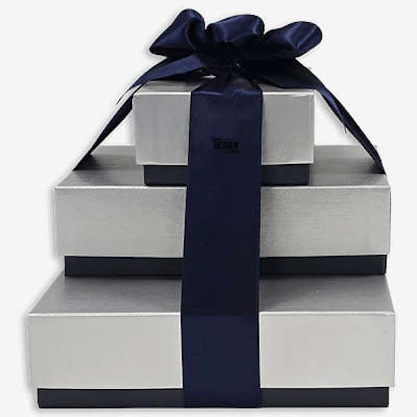 Maple Ridge Farms Silver & Navy Tower of Sweets Gift Set - Navy