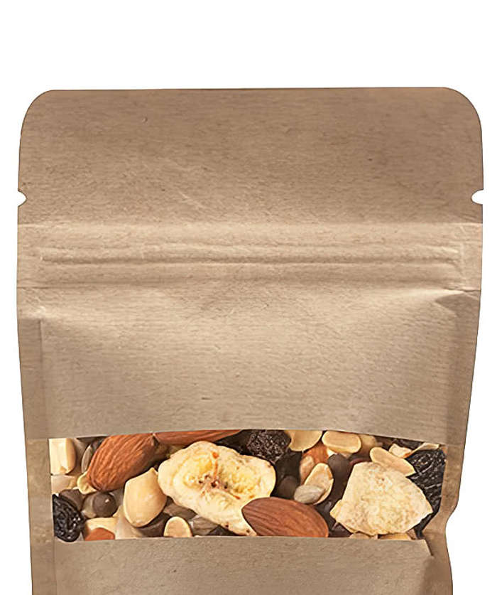 Full Color Kraft Resealable Snack Bag with Energy Trail Mix - Maroon 4 Full Color Kraft Resealable Snack Bag with Energy Trail Mix - Maroon