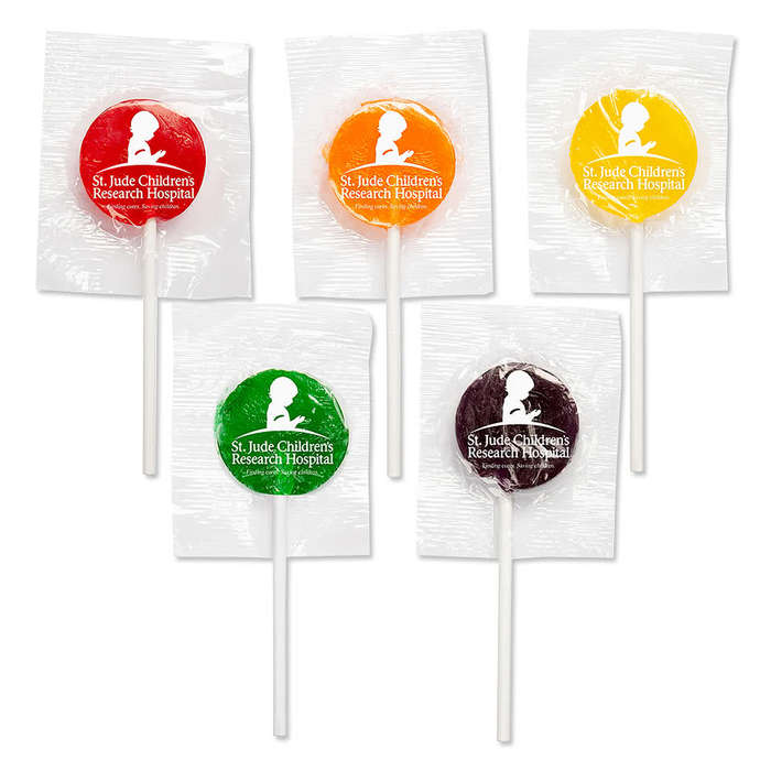 Individually Wrapped Fruit Flavored Lollipops - Assorted