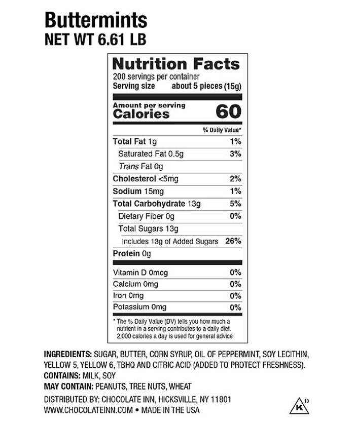 White Buttermints (Case of 1000) - White