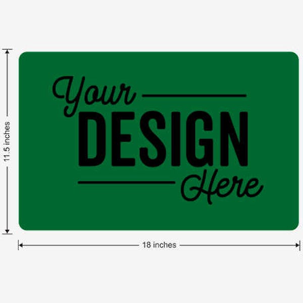 Full Color 18" X 11.5" Car Door Magnet - Kelly Green