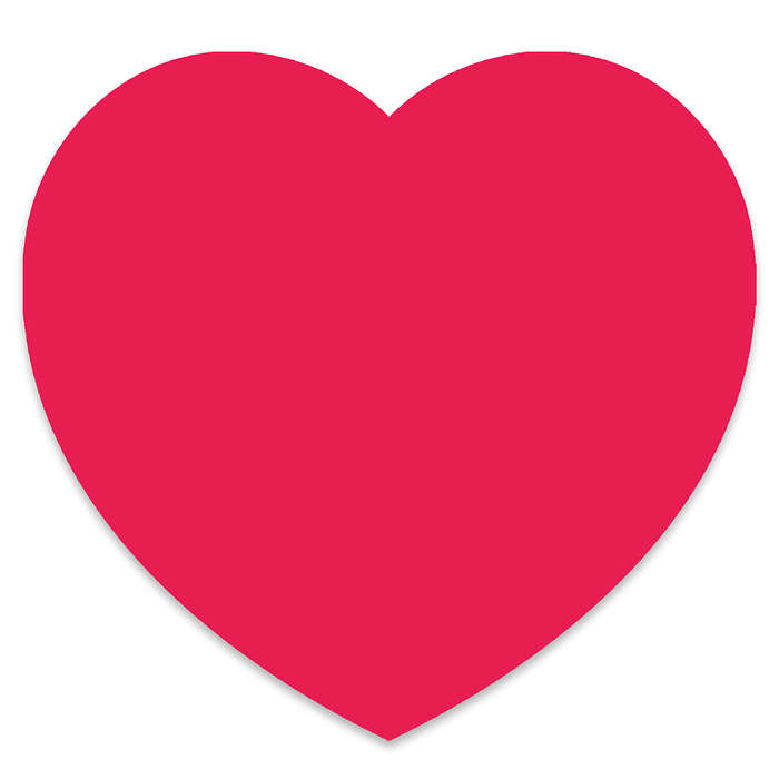 6" x 6" Heart Car Magnet - Red