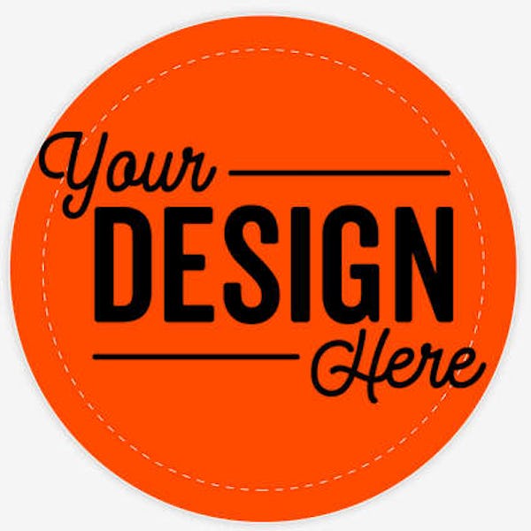 Full Color 2 in. Circle Magnet - Orange