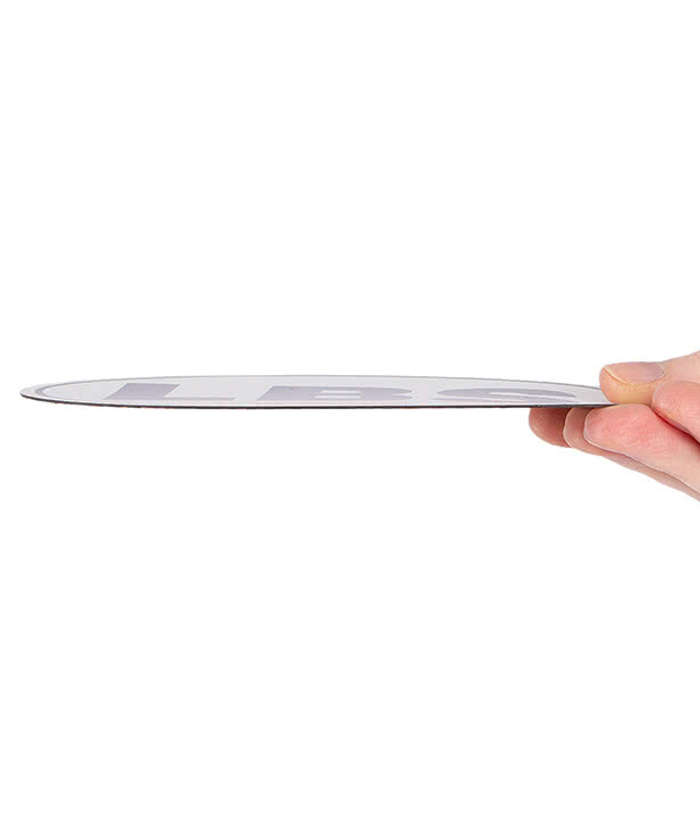 5.75 in. x 3.375 in. Oval Car Magnet w/ contrast trim - White / Black