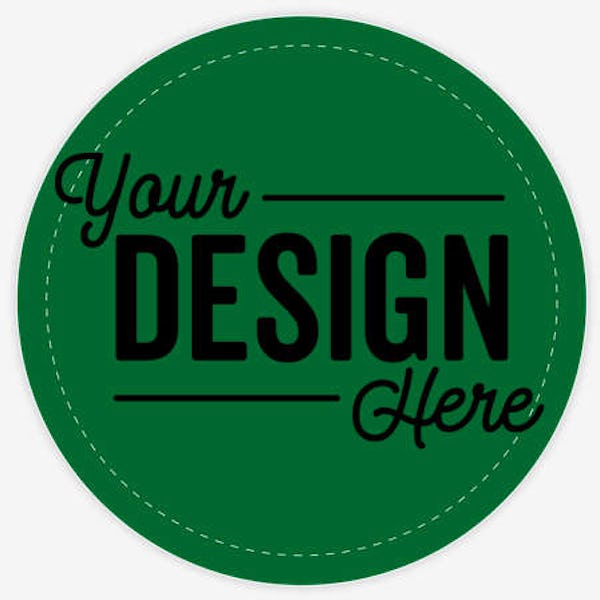 Full Color 2.5 in. Circle Magnet - Kelly Green
