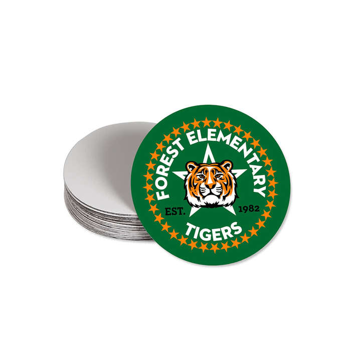 Full Color 2.5 in. Circle Magnet - Kelly Green