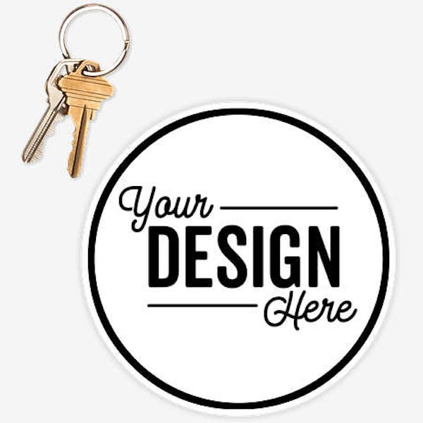 5.5 in. Circle Car Magnet w/ contrast trim - White / Black