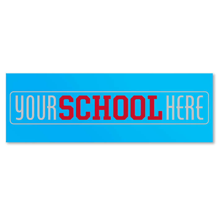 9" x 3" Rectangle Car Magnet - White