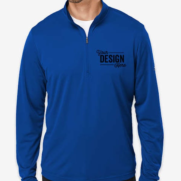 Adidas Recycled Lightweight Quarter Zip Sweatshirt - Embroidered - Collegiate Royal