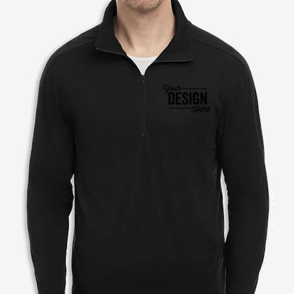 Blue Generation BLU-X-DRI Quarter Zip Performance Pullover - Black