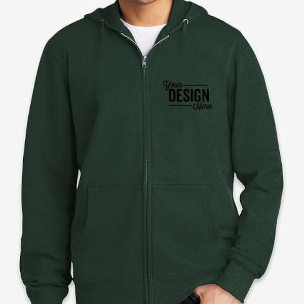 District V.I.T. Zip Hoodie - Forest Green