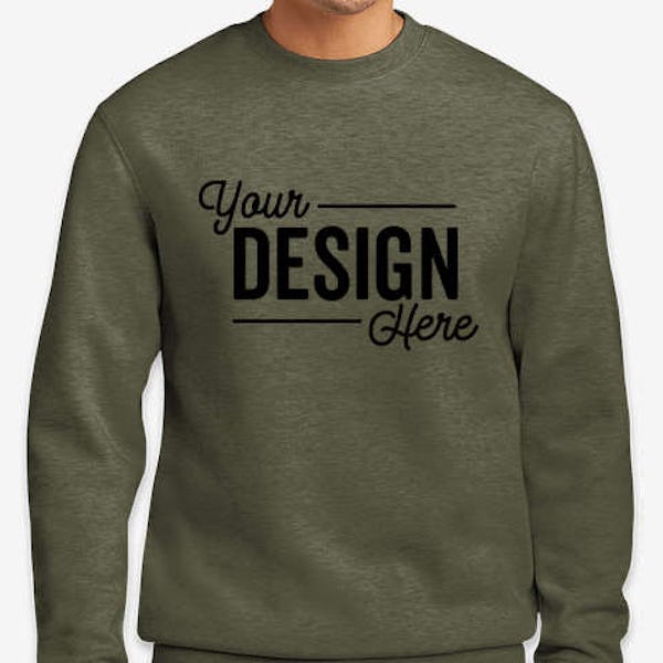 District V.I.T. Crewneck Sweatshirt - Heathered Olive