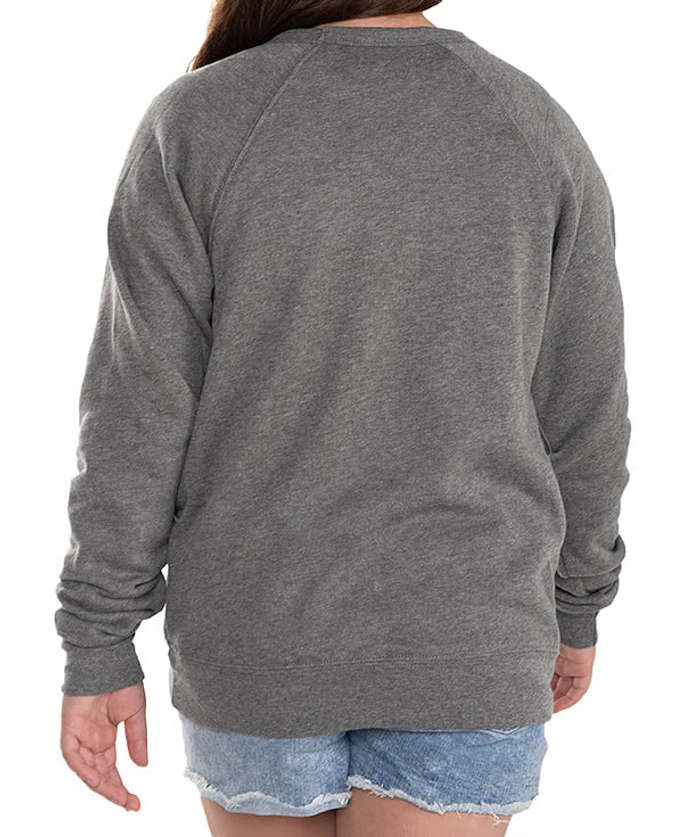 Bella + Canvas Youth Ultra Soft Crewneck Sweatshirt - Heather Navy
