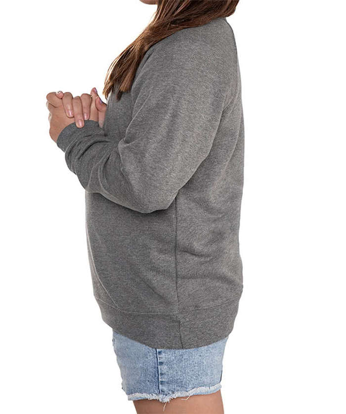 Bella + Canvas Youth Ultra Soft Crewneck Sweatshirt - Heather Navy