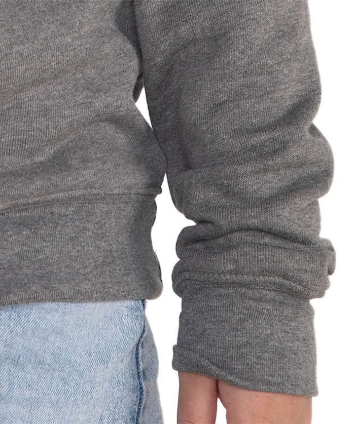 Bella + Canvas Youth Ultra Soft Crewneck Sweatshirt - Heather Navy