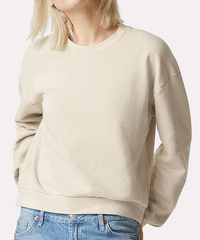 American Apparel Women's ReFlex Fleece Crewneck Sweatshirt - Heather Grey