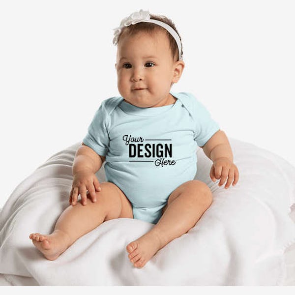 Bella + Canvas Tri-Blend Baby Bodysuit - Ice Blue Tri-Blend