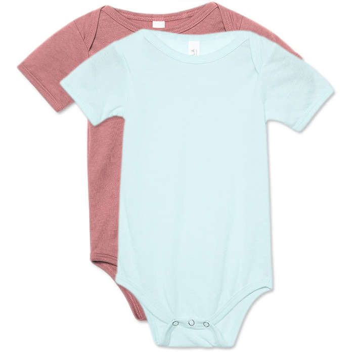 Bella + Canvas Tri-Blend Baby Bodysuit - Ice Blue Tri-Blend