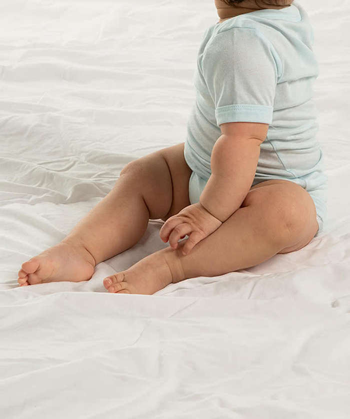 Bella + Canvas Tri-Blend Baby Bodysuit - Ice Blue Tri-Blend