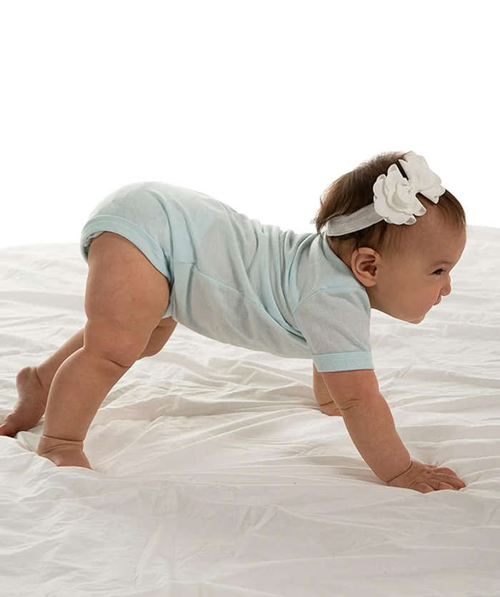 Bella + Canvas Tri-Blend Baby Bodysuit - Ice Blue Tri-Blend