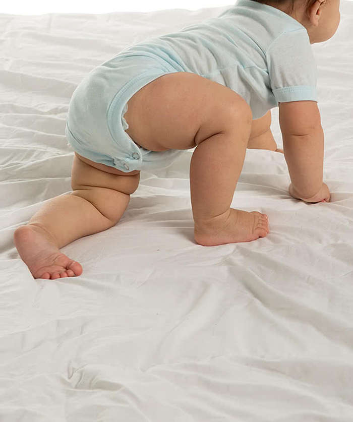 Bella + Canvas Tri-Blend Baby Bodysuit - Ice Blue Tri-Blend