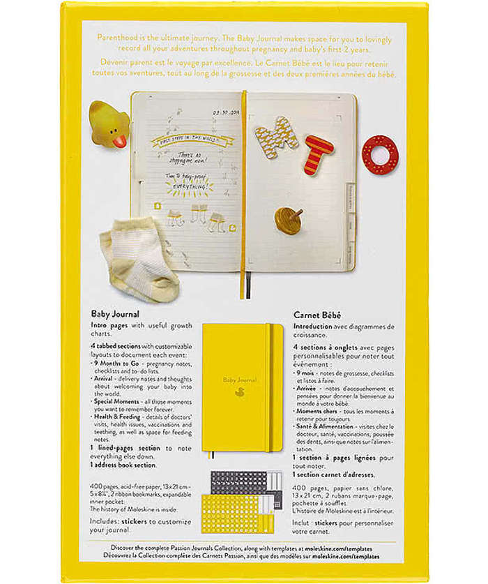 Moleskine Passion Journal Pregnancy & Baby Book Notebook - Golden Yellow