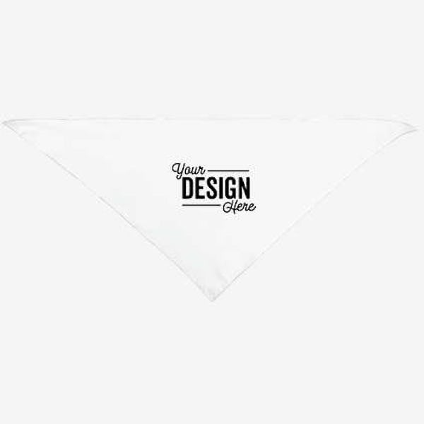 Large Triangle Recycled Pet Bandana - White